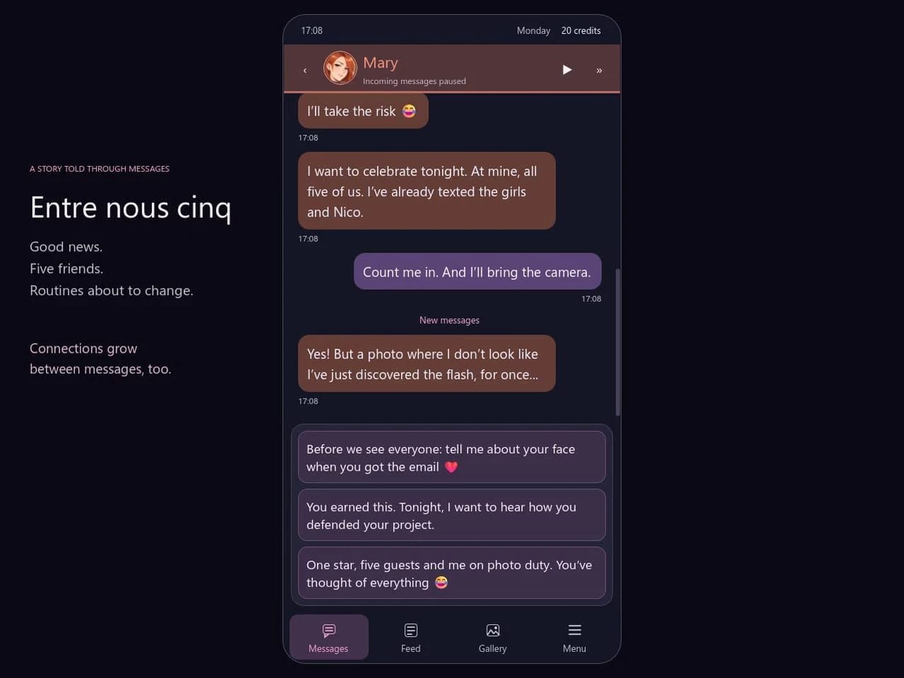 Entre nous cinq screenshot 2