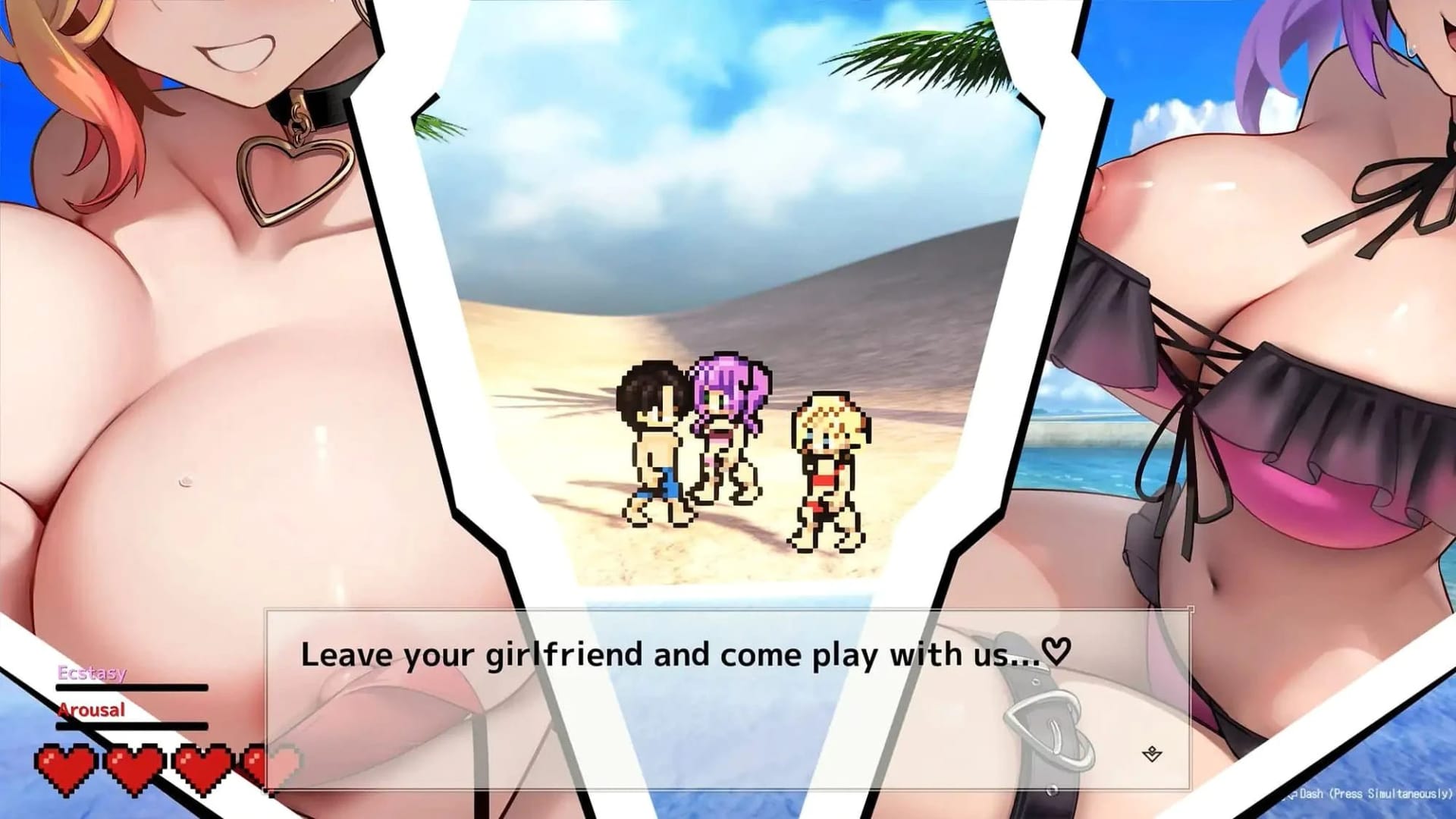 Isekai Beach (Live 2D! Run from Horny Girls!) screenshot 2