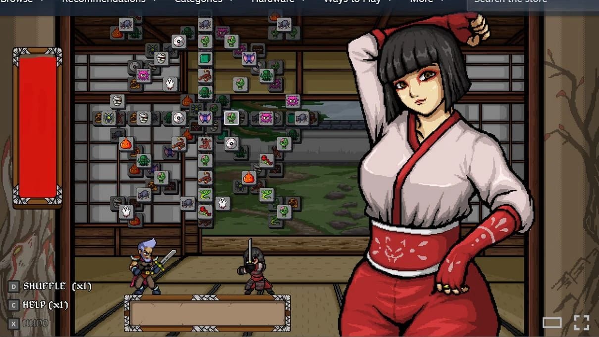 Warriors Waifus Mahjong screenshot 3
